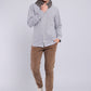 Camisa Hombre Cuadros Gris