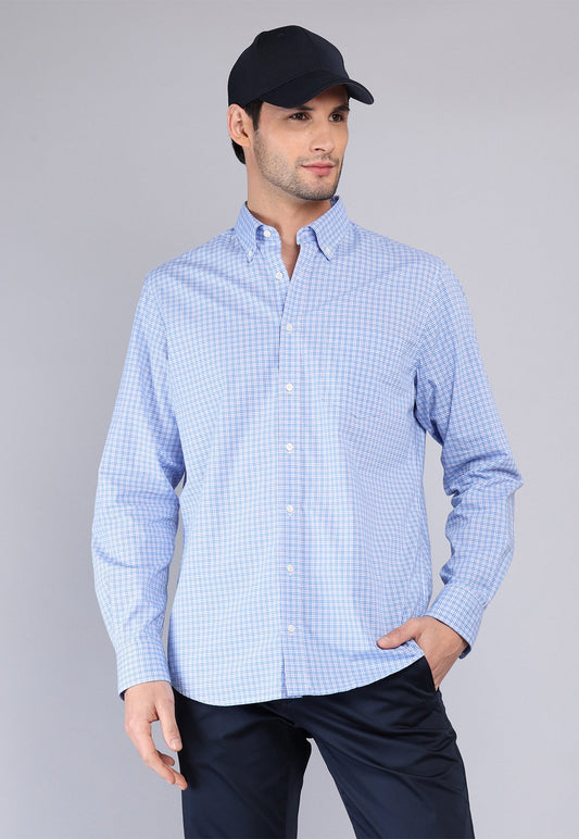 camisa-hombre-diseño-cuadros-arrow-azul-