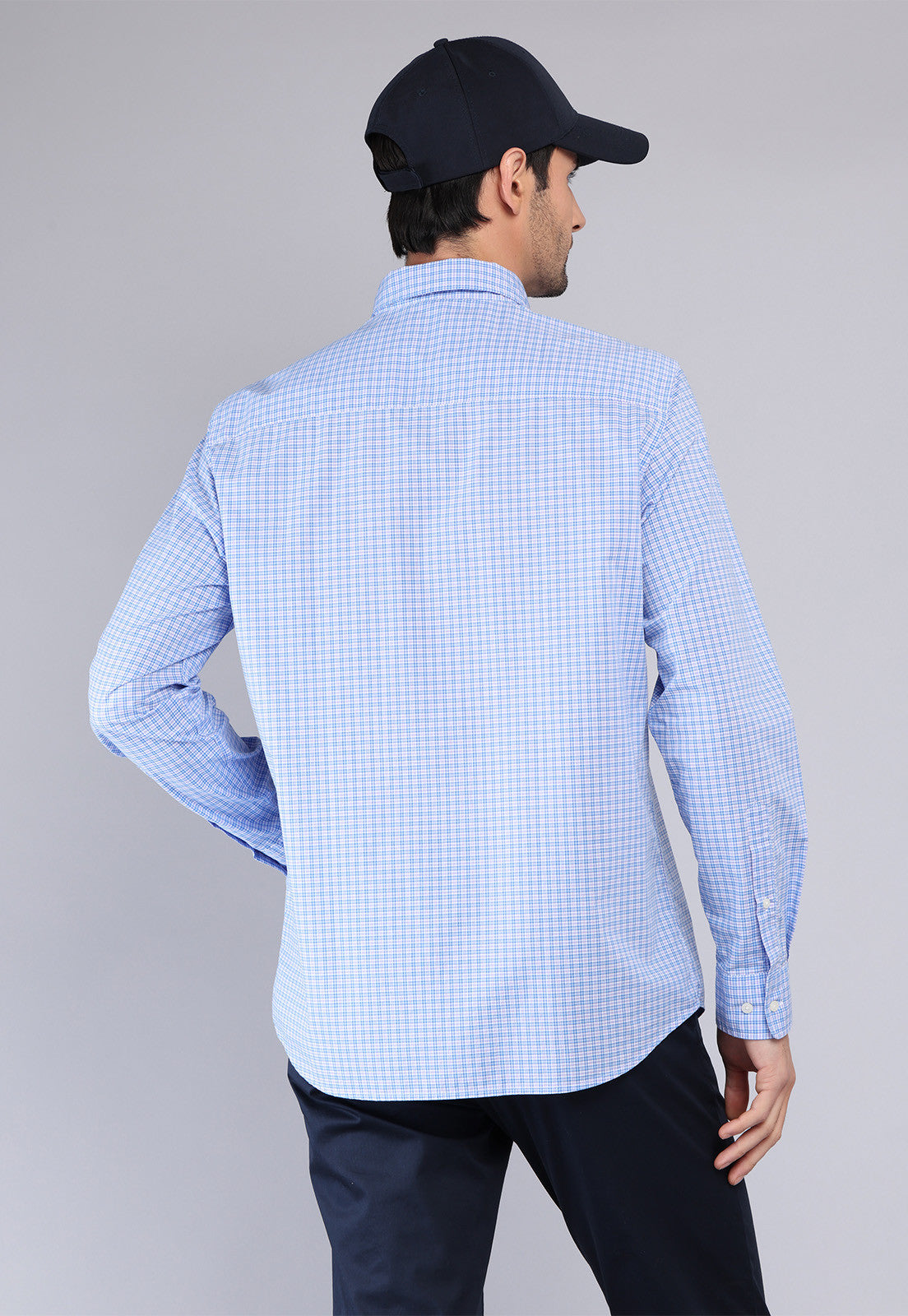 camisa-hombre-diseño-cuadros-arrow-azul-