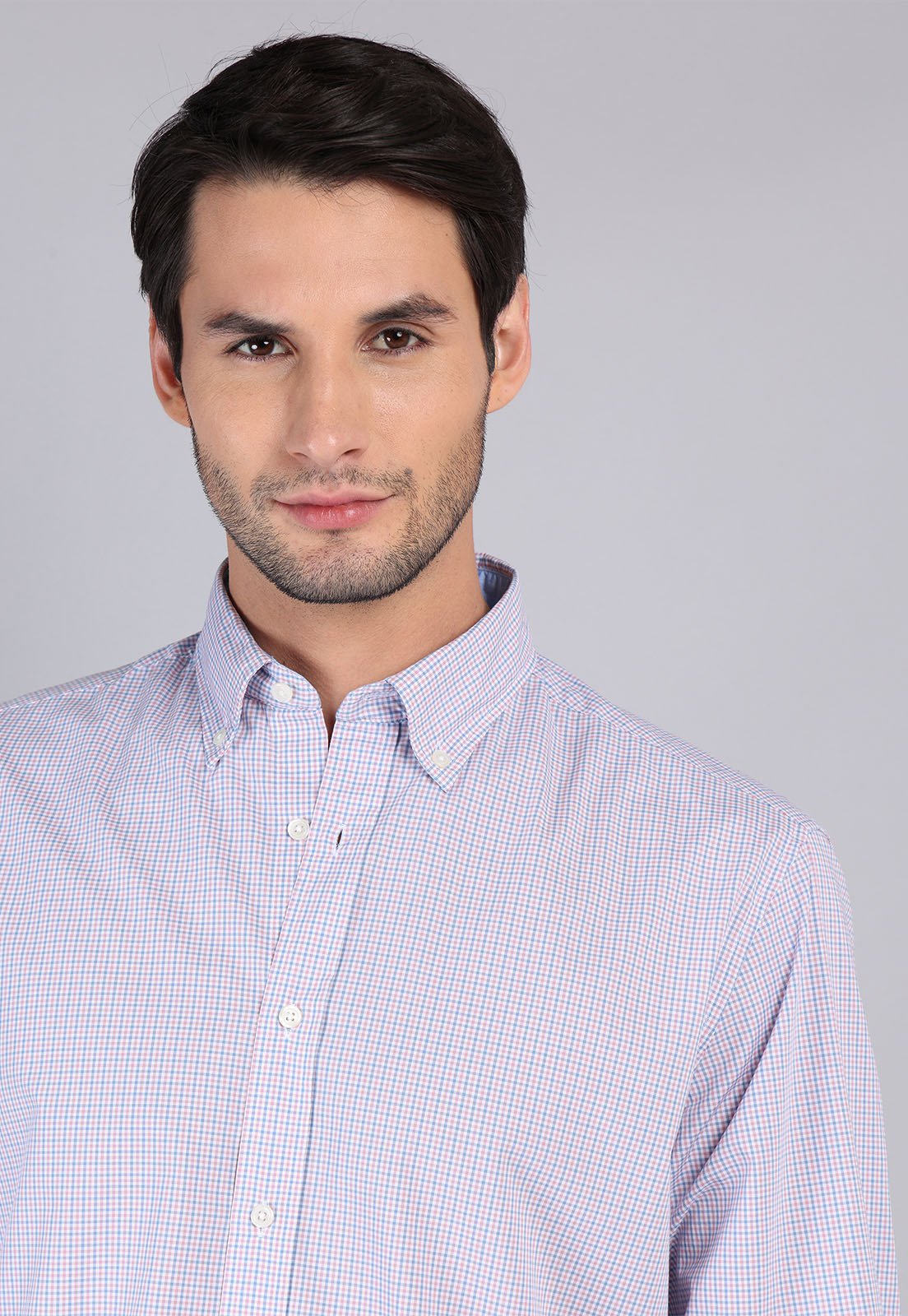 camisa-hombre-diseño-cuadros-burdeo-claro