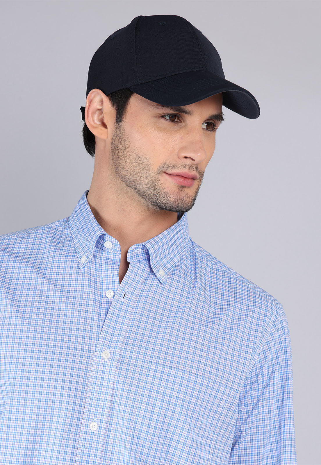 camisa-hombre-diseño-cuadros-arrow-azul-