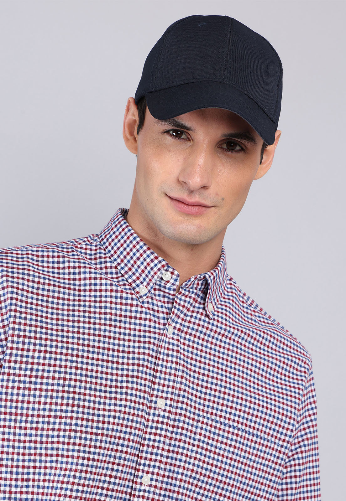 camisa-hombre-diseño-cuadros-spandex-rojo