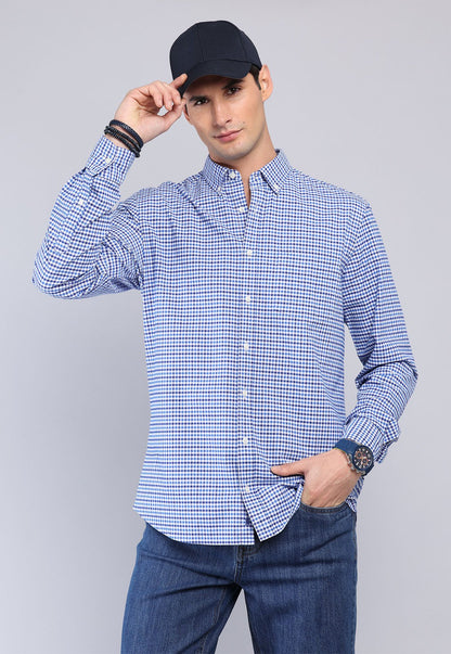 camisa-hombre-diseño-cuadros-spandex-azul-oscuro-