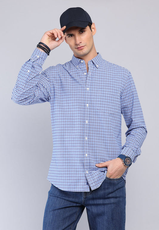 camisa-hombre-diseño-cuadros-spandex-azul-oscuro-