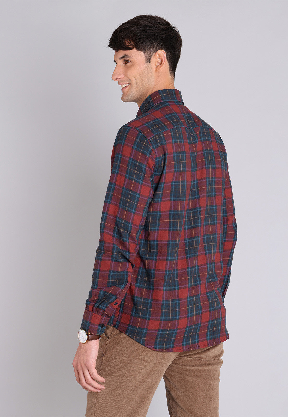 Camisa Hombre Escocesa Roja