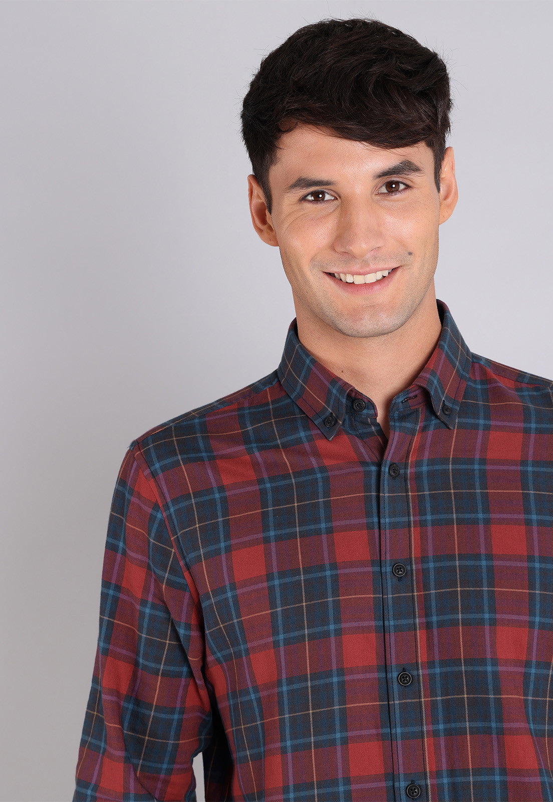 Camisa Hombre Escocesa Roja