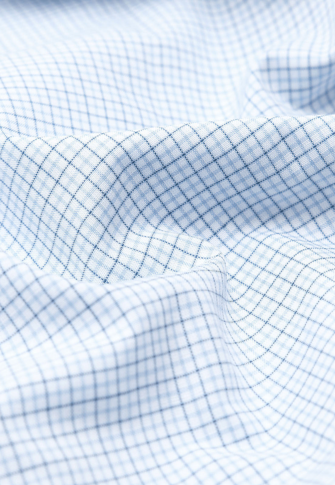 Camisa Hombre Formal Cuadros Celeste