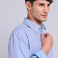 Camisa Hombre Formal Fantasía Azul