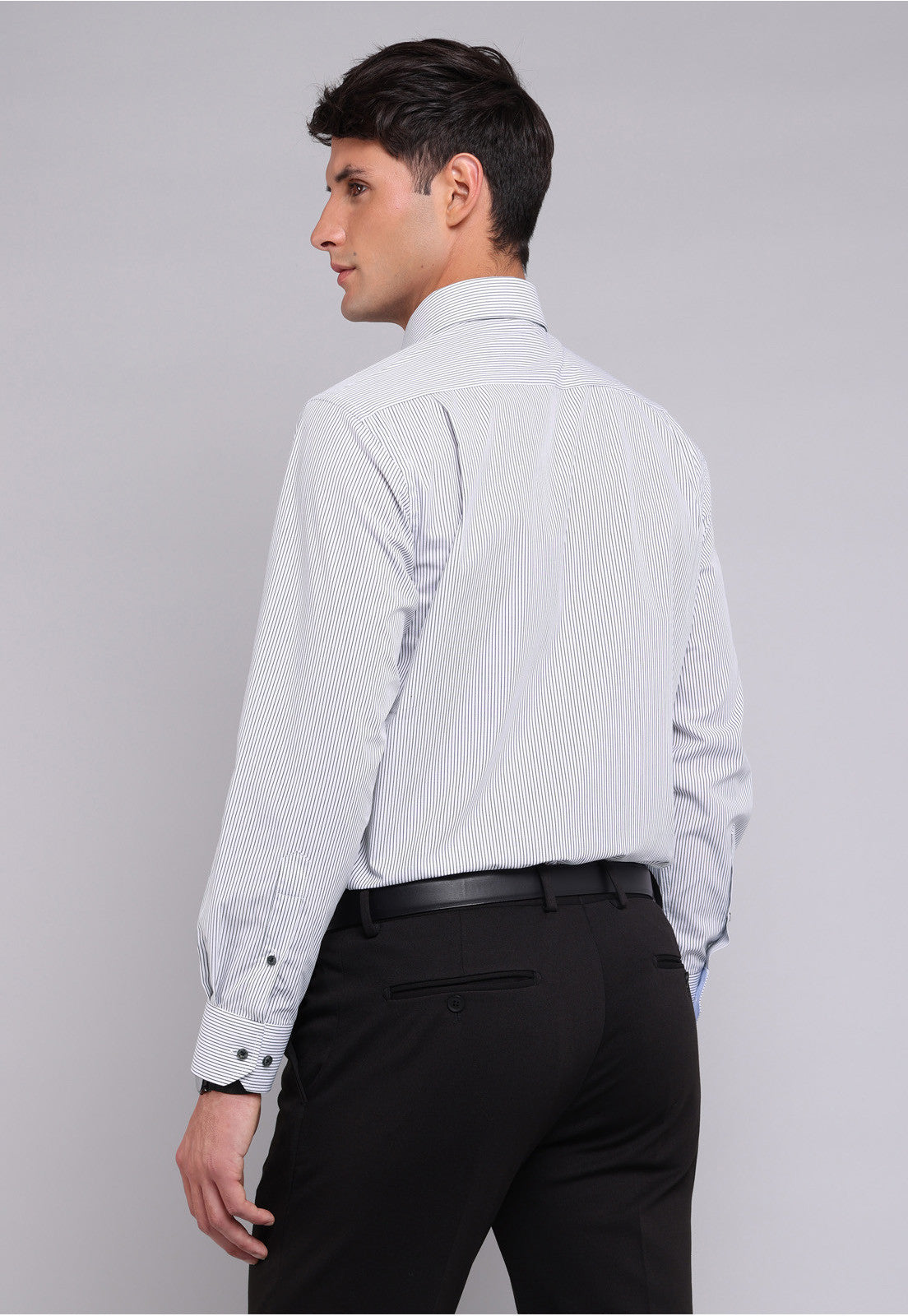 Camisa Hombre Formal Rayas Negro