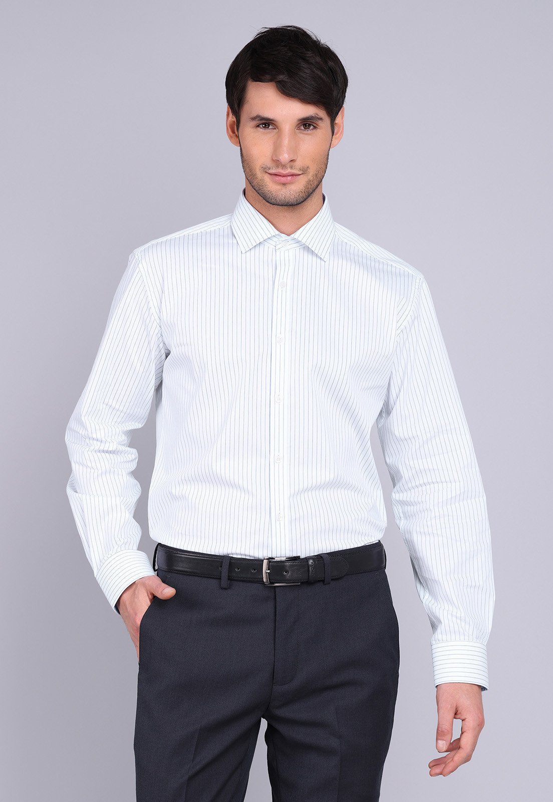 camisa-hombre-formal-rayas-spandex-arrow-blanca-