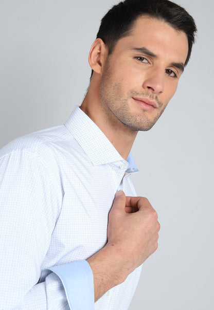Camisa Hombre Formal Spandex Blanca