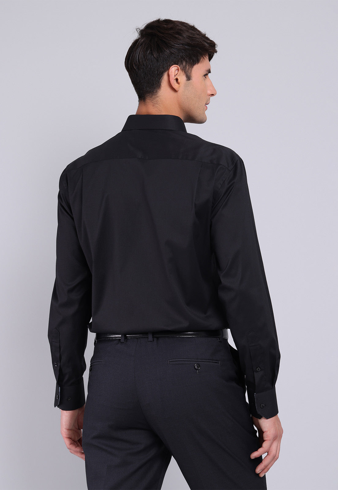 Camisa Hombre Formal Spandex Lisa Negro