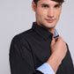 Camisa Hombre Formal Spandex Lisa Negro