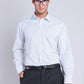 Camisa Hombre Formal Spandex Rayas Celeste