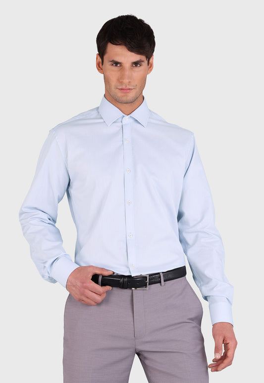 Camisa Formal Spandex Texturada Gris
