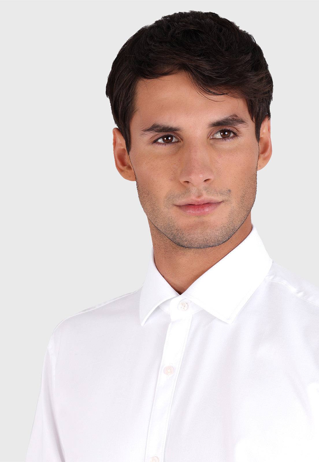 Camisa Hombre Formal Spandex Texturada Blanca