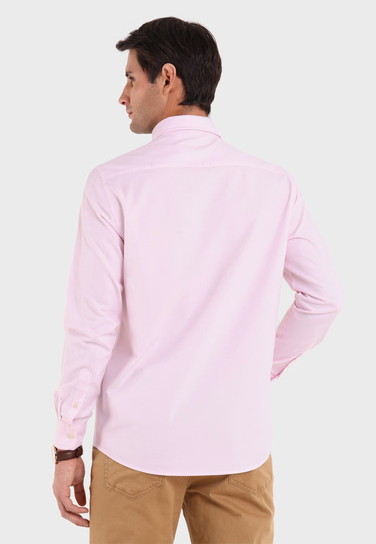 Camisa Hombre Oxford Lisa Spandex Rosado