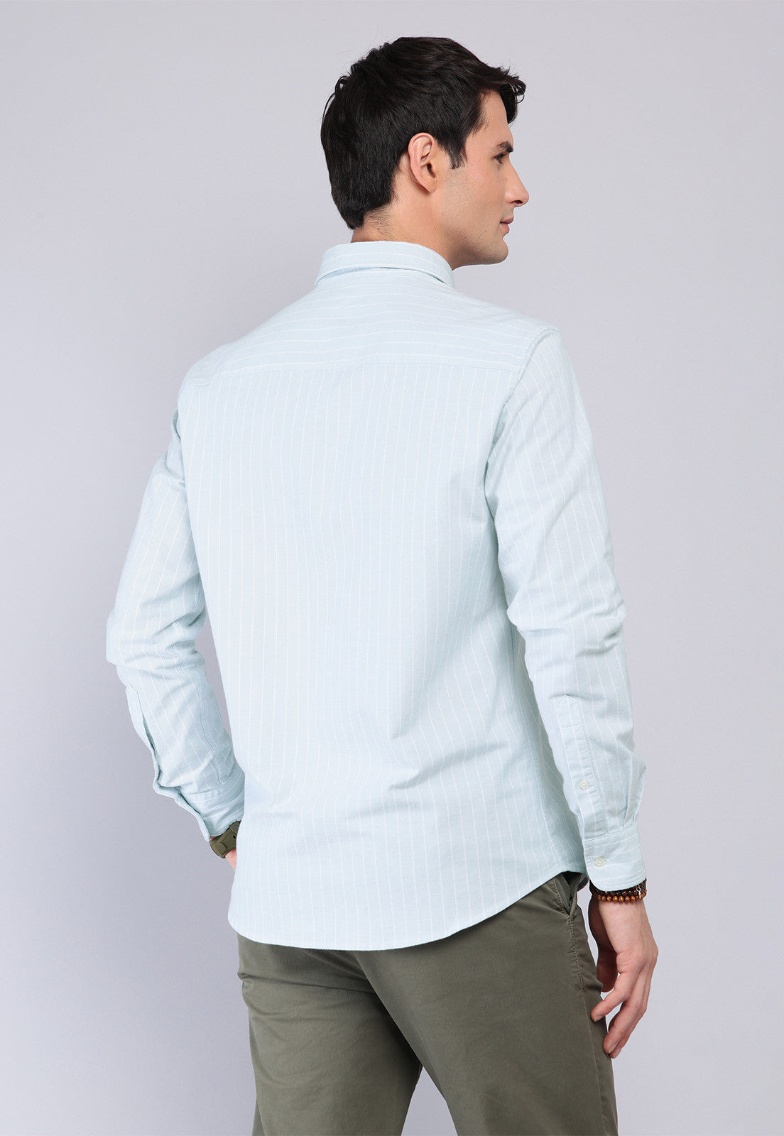 camisa-hombre-oxford-spandex-arrow-verde-rayas