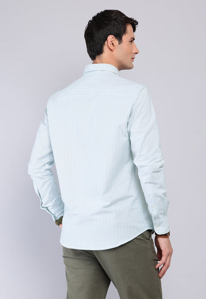 camisa-hombre-oxford-spandex-arrow-verde-rayas