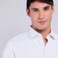 Camisa Hombre Print Spandex Blanca