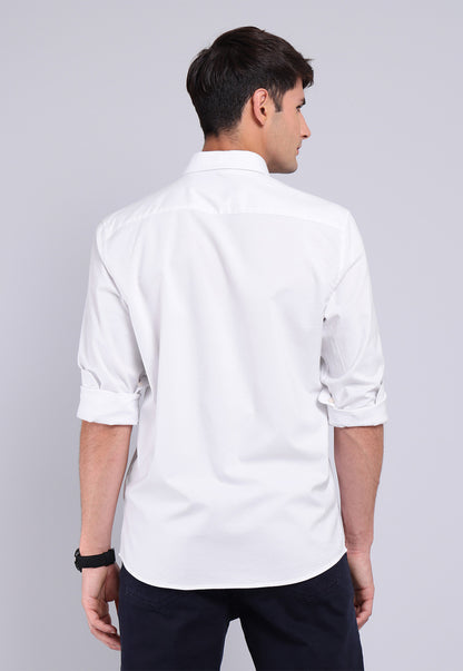 Camisa Hombre Spandex Lisa Blanca