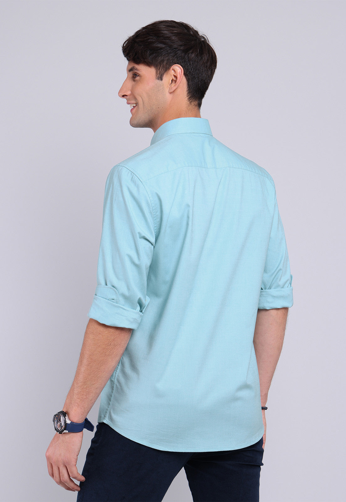 Camisa Hombre Spandex Lisa Turquesa