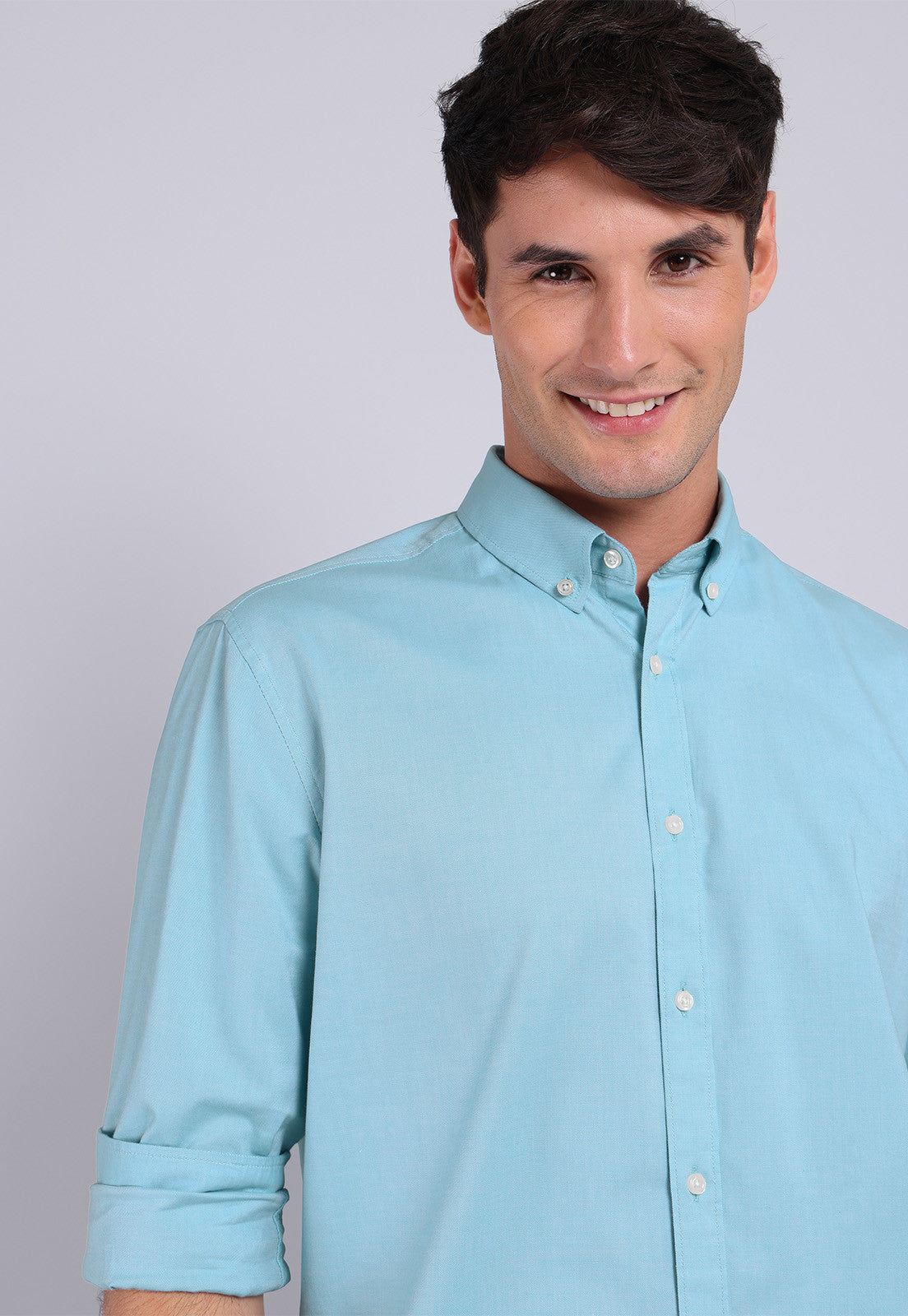 Camisa Hombre Spandex Lisa Turquesa