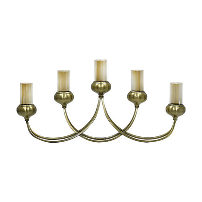 Candelabro Extendido 5 Luces Oro Viejo