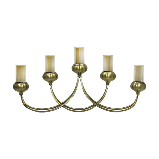 Candelabro Extendido 5 Luces Oro Viejo