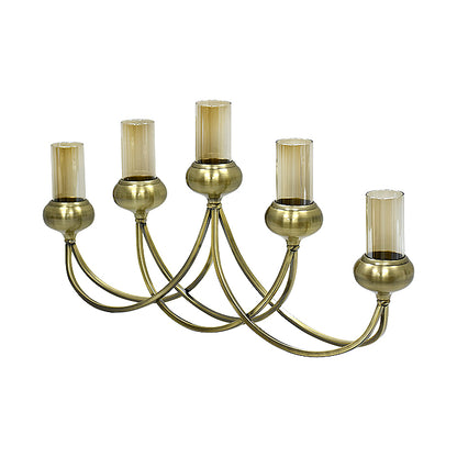 Candelabro Extendido 5 Luces Oro Viejo