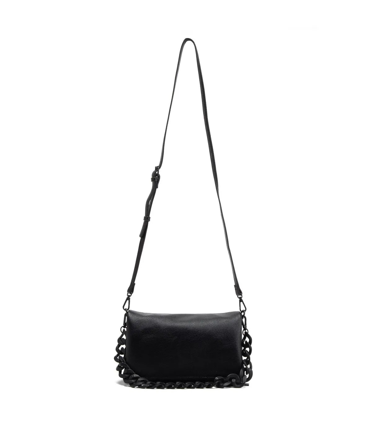 Cartera Mujer Bandolera Grande Negro Cadena