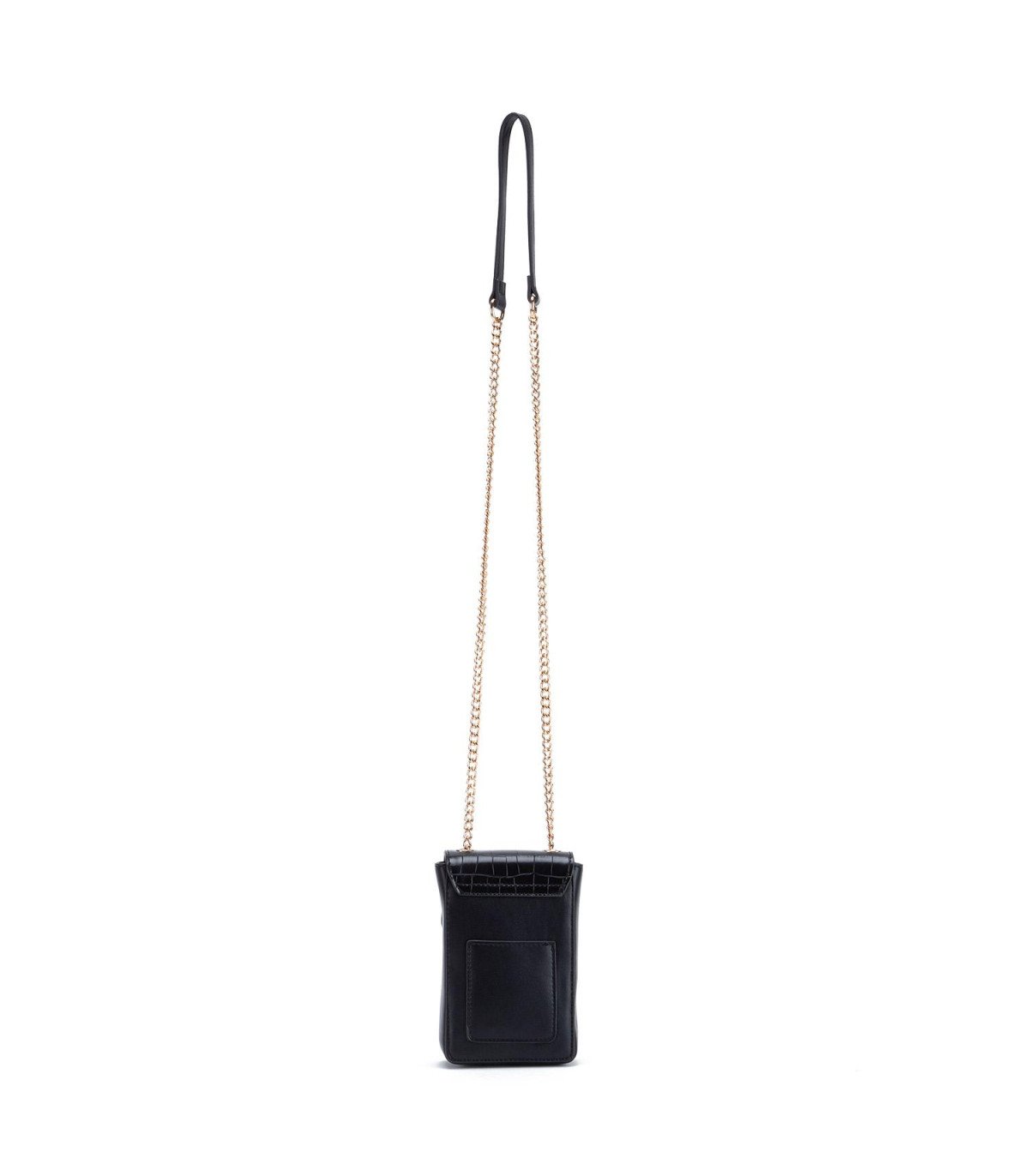 Cartera Mujer Bandolera Croco Negro