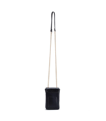 Cartera Mujer Bandolera Croco Negro