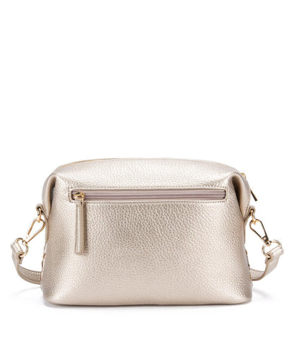 Cartera Mujer Bandolera Grande Dorado Graneado