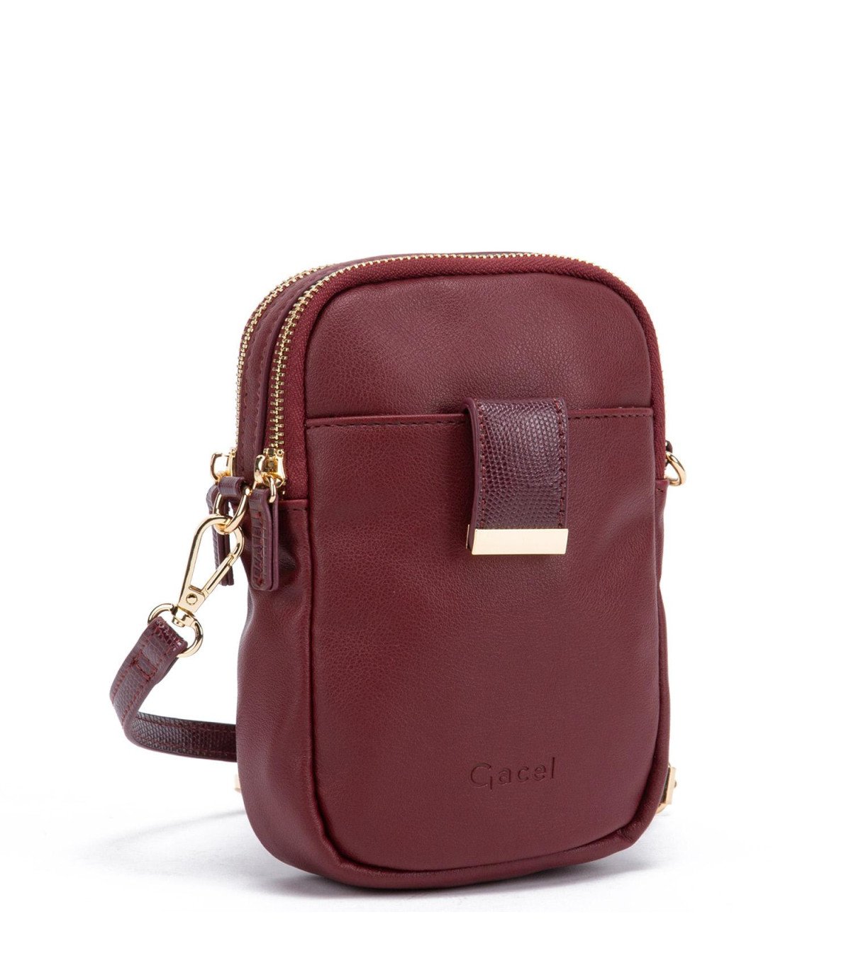 Cartera Mujer Bandolera Pequeña Burdeo