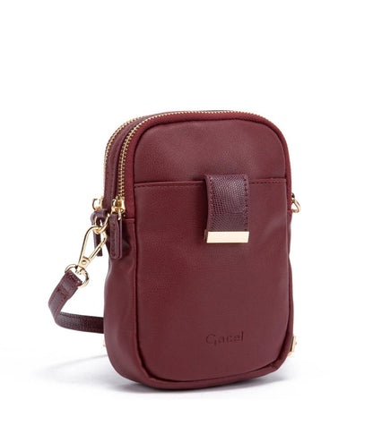 Cartera Mujer Bandolera Pequeña Burdeo