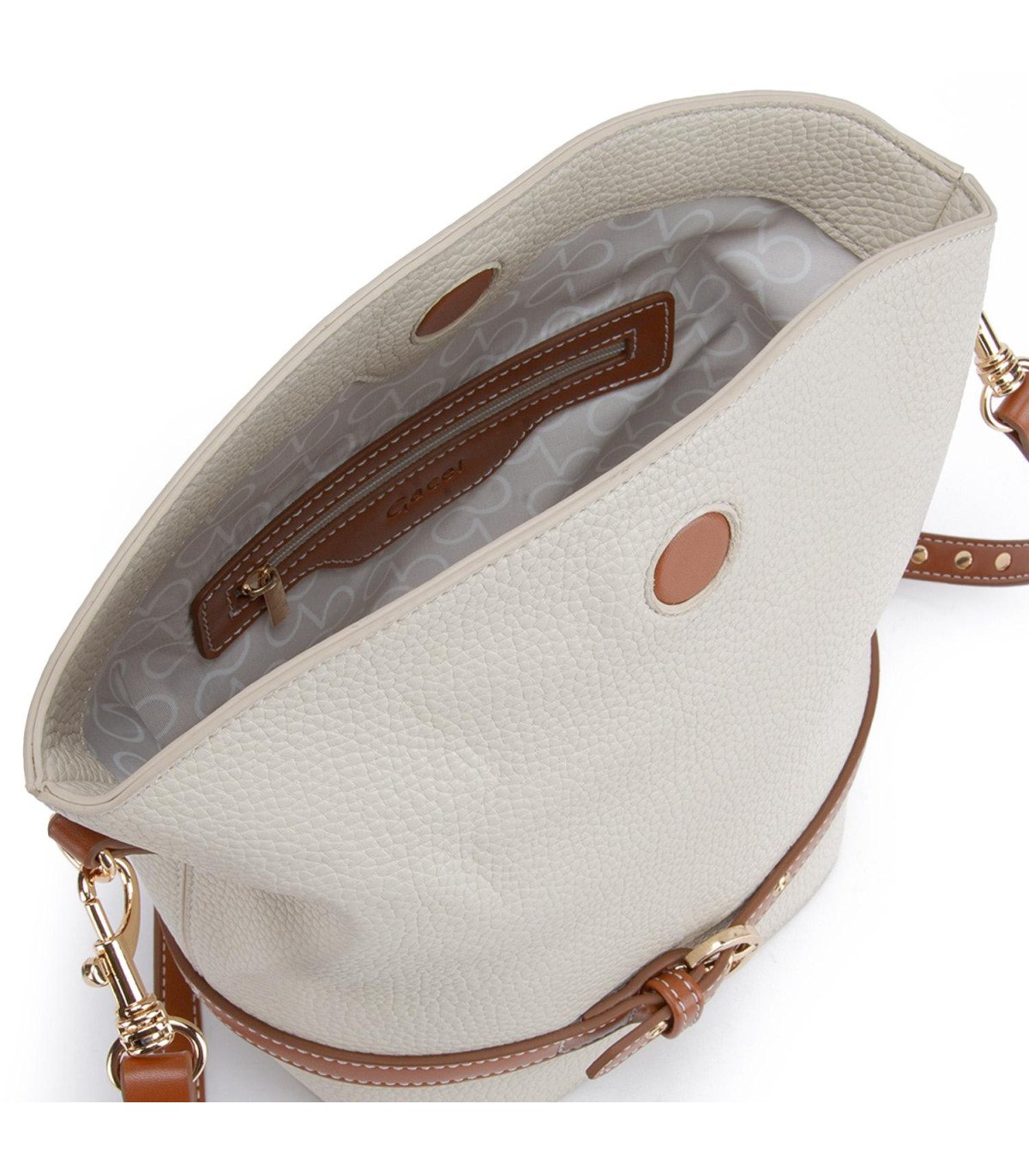 Cartera Mujer Bucket Off White