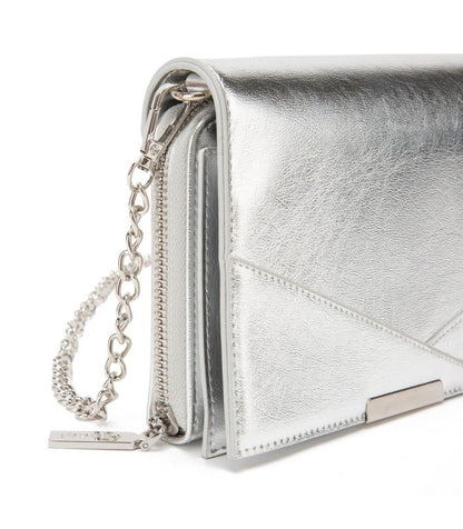 Cartera Mujer Clutch Plateado