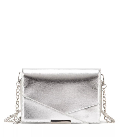 Cartera Mujer Clutch Plateado