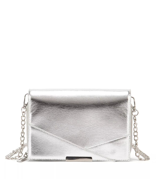 Cartera Mujer Clutch Plateado