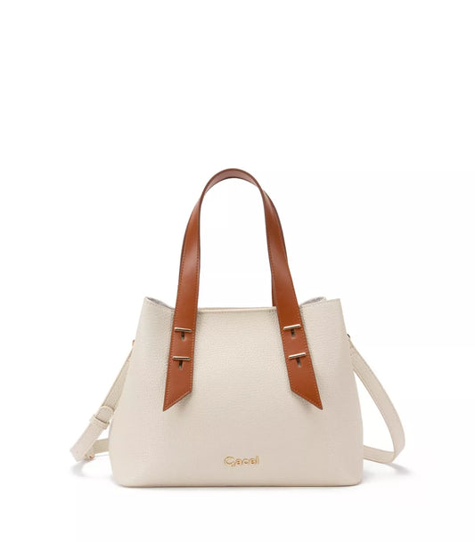 Cartera Mujer Dos Asas Mediana Blanco