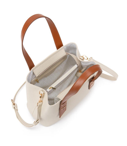 Cartera Mujer Dos Asas Mediana Blanco