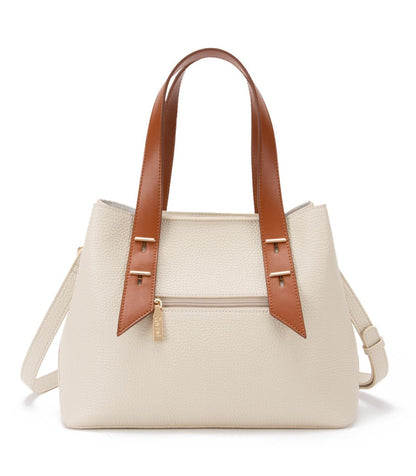 Cartera Mujer Dos Asas Mediana Blanco