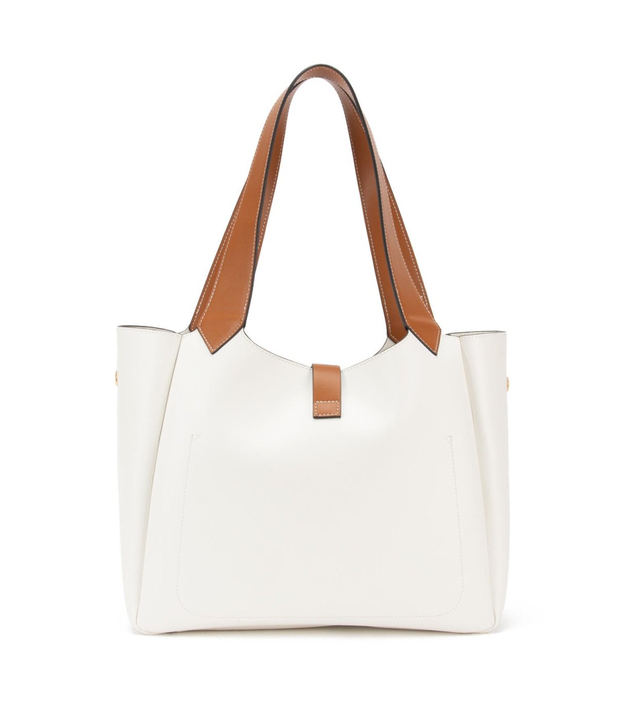 Cartera Mujer Dos Asas Grande Blanco