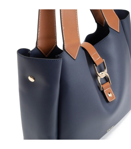 Cartera Mujer Dos Asas Grande Marino