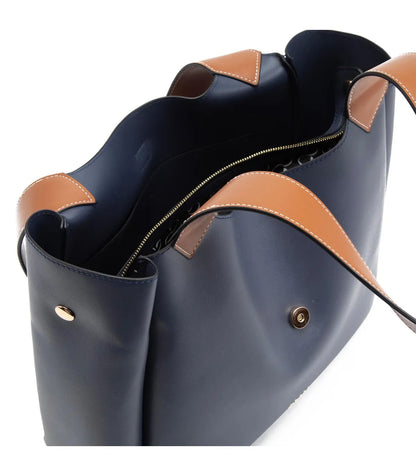 Cartera Mujer Dos Asas Grande Marino