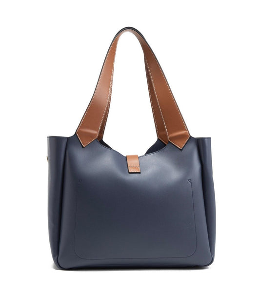 Cartera Mujer Dos Asas Grande Marino