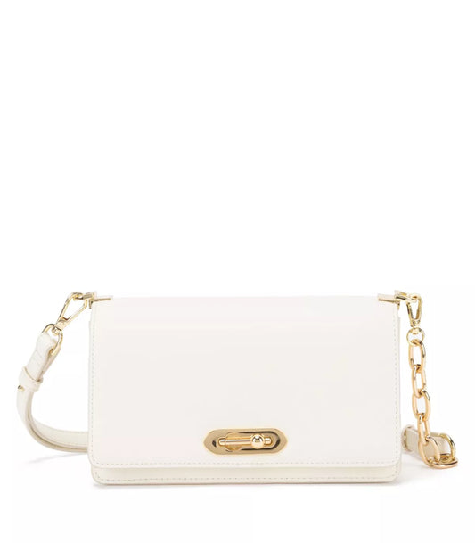 Cartera Mujer Retro Con Tapa Pequeña Off White