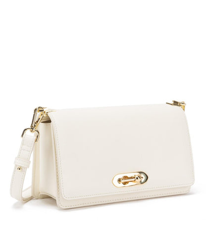 Cartera Mujer Retro Con Tapa Pequeña Off White