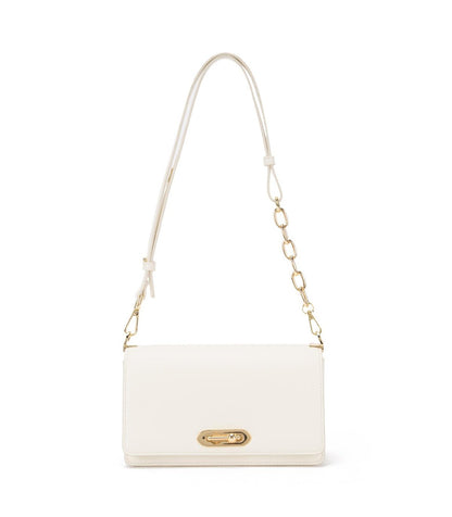 Cartera Mujer Retro Con Tapa Pequeña Off White